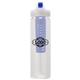 aerial view a clear body & blue lid & blue infuser laguna 32 oz pet bottle with flip spout infuser, image 1 of 2