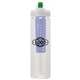 a clear body & green lid & blue infuser laguna 32 oz pet bottle with flip spout infuser