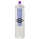 a clear body & purple lid & blue infuser laguna 32 oz pet bottle with flip spout infuser