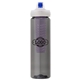 a smoke body & blue lid & purple infuser laguna 32 oz pet bottle with flip spout infuser