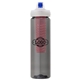 a smoke body & blue lid & red infuser laguna 32 oz pet bottle with flip spout infuser