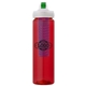a red body & green lid & blue infuser laguna 32 oz pet bottle with flip spout infuser