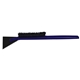 aerial view a black blade & navy blue handle deluxe snowbrush ice scraper, image 1 of 2