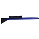 aerial view a black blade & royal blue handle deluxe snowbrush ice scraper, image 1 of 2