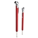 aerial view a red quick view aluminum zinc tire gauge, image 1 of 2