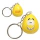 aerial view a yellow mood maniac stress reliever key chain - happy, image 1 of 2
