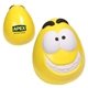 aerial view a yellow mini mood maniac stress reliever - happy, image 1 of 2