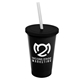 22 oz Single - Wall Snap On Tumbler with Lid and Straw