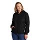 aerial view a black/white sport - tek(r) womens colorblock hooded raglan jacket - colors, image 1 of 7