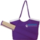 aerial view a purple sunshine beach tote mat, image 1 of 3