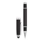 aerial view a black potenza bettoni(r) rollerball pen stylus, image 1 of 4