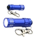 aerial view a blue bright shine led key chain, image 1 of 2