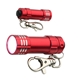 aerial view a red bright shine led key chain, image 1 of 2