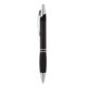 aerial view a black 2 ring chrome accent ballpoint pen, image 1 of 4