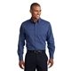 aerial view a navy/white port authority(r) tattersall easy care shirt, image 1 of 7