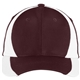 aerial view a maroon/white sport - tek(r) dry zone(r) nylon colorblock cap, image 1 of 3