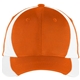 aerial view a orange/white sport - tek(r) dry zone(r) nylon colorblock cap, image 1 of 3