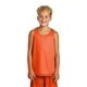 aerial view a deep orange sport - tek(r) youth posicharge(r) classic mesh reversible tank, image 1 of 6