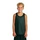 aerial view a forest green sport - tek(r) youth posicharge(r) classic mesh reversible tank, image 1 of 6