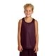 aerial view a maroon sport - tek(r) youth posicharge(r) classic mesh reversible tank, image 1 of 6