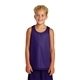 aerial view a purple sport - tek(r) youth posicharge(r) classic mesh reversible tank, image 1 of 6
