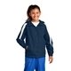 aerial view a true navy/white sport - tek(r) youth fleece - lined colorblock jacket, image 1 of 8