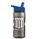 a smoke bottle & blue lid mini mountain 22 oz tritan(tm) sports bottle with flip straw lid