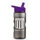 a smoke bottle & violet lid mini mountain 22 oz tritan(tm) sports bottle with flip straw lid