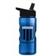 a blue bottle & black lid mini mountain 22 oz tritan(tm) sports bottle with flip straw lid