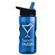 a blue bottle & black/blue spout lid mini mountain 22 oz tritan(tm) sports bottle with flip straw lid