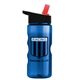 a blue bottle & black/red spout lid mini mountain 22 oz tritan(tm) sports bottle with flip straw lid