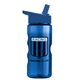 a blue bottle & blue lid mini mountain 22 oz tritan(tm) sports bottle with flip straw lid