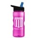 a fuchsia bottle & black/blue spout lid mini mountain 22 oz tritan(tm) sports bottle with flip straw lid