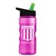 a fuchsia bottle & black/green spout lid mini mountain 22 oz tritan(tm) sports bottle with flip straw lid