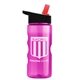 a fuchsia bottle & black/red spout lid mini mountain 22 oz tritan(tm) sports bottle with flip straw lid