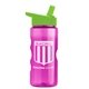 a fuchsia bottle & lime green lid mini mountain 22 oz tritan(tm) sports bottle with flip straw lid