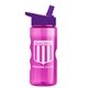 a fuchsia bottle & violet lid mini mountain 22 oz tritan(tm) sports bottle with flip straw lid