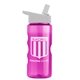 a fuchsia bottle & white lid mini mountain 22 oz tritan(tm) sports bottle with flip straw lid