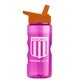 a fuchsia bottle & orange lid mini mountain 22 oz tritan(tm) sports bottle with flip straw lid