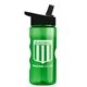 a green bottle & black lid mini mountain 22 oz tritan(tm) sports bottle with flip straw lid