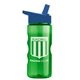 a green bottle & blue lid mini mountain 22 oz tritan(tm) sports bottle with flip straw lid