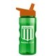 a green bottle & orange lid mini mountain 22 oz tritan(tm) sports bottle with flip straw lid