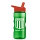 a green bottle & red lid mini mountain 22 oz tritan(tm) sports bottle with flip straw lid
