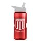 a red bottle & white lid mini mountain 22 oz tritan(tm) sports bottle with flip straw lid
