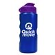 a metallic blue bottle & violet lid mini peak - 22 oz tritan(tm) metalike bottle with flip lid