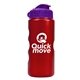 a metallic red bottle & violet lid mini peak - 22 oz tritan(tm) metalike bottle with flip lid