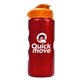 a metallic red bottle & orange lid mini peak - 22 oz tritan(tm) metalike bottle with flip lid