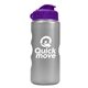 a silver bottle & violet lid mini peak - 22 oz tritan(tm) metalike bottle with flip lid