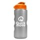 a silver bottle & orange lid mini peak - 22 oz tritan(tm) metalike bottle with flip lid