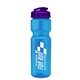 a blue bottle & violet lid champion - 28 oz transparent bottle with flip lid